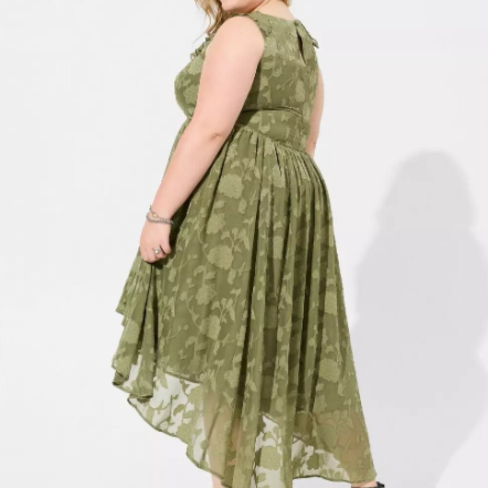 Torrid Festi Stretch Lace Hi Lo Lace Up Maxi Dress - Picture 2 of 10